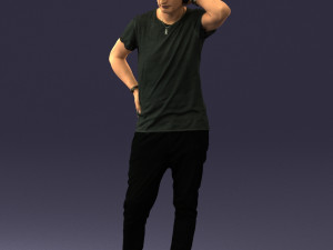 man in pose 0337 3d print ready 3D-printmodel