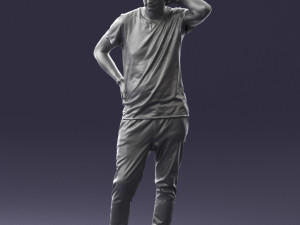 man in pose 0337 3d print ready 3D-printmodel
