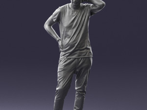 man in pose 0337 3d print ready 3D-printmodel