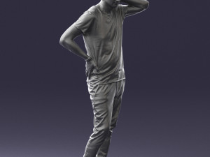 man in pose 0337 3d print ready 3D-printmodel