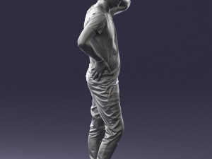 man in pose 0337 3d print ready 3D-printmodel