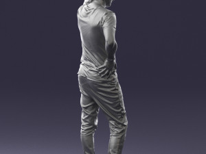 man in pose 0337 3d print ready 3D-printmodel