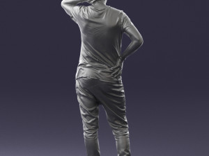 man in pose 0337 3d print ready 3D-printmodel