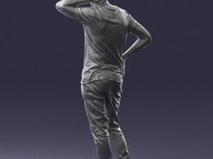 man in pose 0337 3d print ready 3D-printmodel