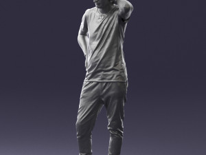 man in pose 0337 3d print ready 3D-printmodel