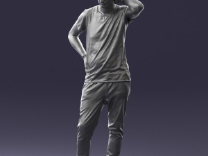 man in pose 0337 3d print ready 3D-printmodel