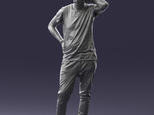 man in pose 0337 3d print ready 3D-printmodel