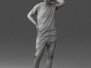 man in pose 0337 3d print ready 3D-printmodel