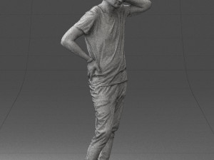 man in pose 0337 3d print ready 3D-printmodel