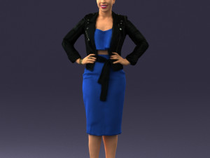 woman in blue dress 3d print ready Modelo de impresión 3D