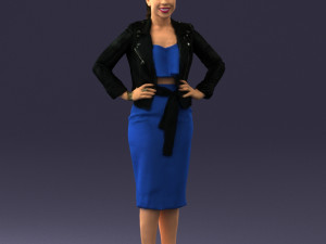 woman in blue dress 3d print ready Modelo de impresión 3D