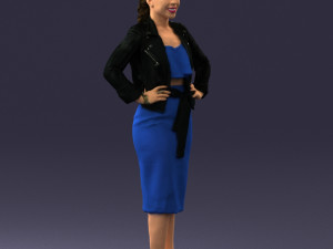 woman in blue dress 3d print ready Modelo de impresión 3D