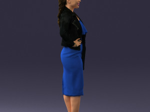 woman in blue dress 3d print ready Modelo de impresión 3D