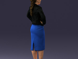 woman in blue dress 3d print ready Modelo de impresión 3D