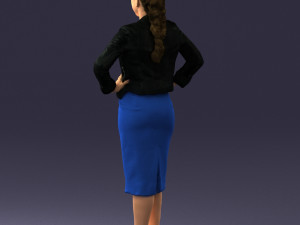 woman in blue dress 3d print ready Modelo de impresión 3D