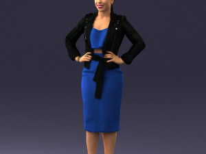 woman in blue dress 3d print ready Modelo de impresión 3D
