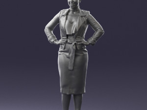 woman in blue dress 3d print ready Modelo de impresión 3D