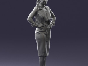 woman in blue dress 3d print ready Modelo de impresión 3D