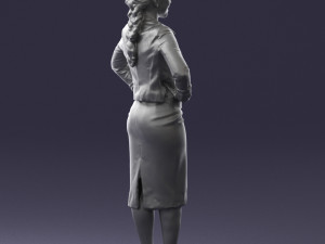woman in blue dress 3d print ready Modelo de impresión 3D