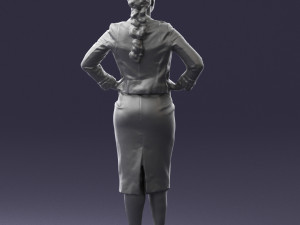 woman in blue dress 3d print ready Modelo de impresión 3D