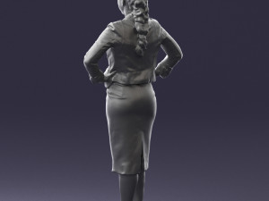 woman in blue dress 3d print ready Modelo de impresión 3D