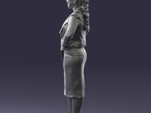 woman in blue dress 3d print ready Modelo de impresión 3D