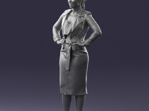woman in blue dress 3d print ready Modelo de impresión 3D