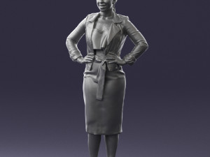 woman in blue dress 3d print ready Modelo de impresión 3D