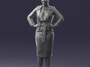 woman in blue dress 3d print ready Modelo de impresión 3D