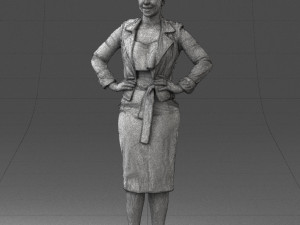 woman in blue dress 3d print ready Modelo de impresión 3D