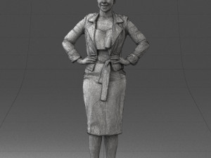 woman in blue dress 3d print ready Modelo de impresión 3D