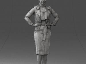 woman in blue dress 3d print ready Modelo de impresión 3D