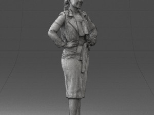 woman in blue dress 3d print ready Modelo de impresión 3D
