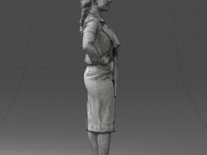 woman in blue dress 3d print ready Modelo de impresión 3D