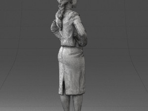 woman in blue dress 3d print ready Modelo de impresión 3D