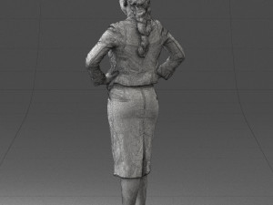 woman in blue dress 3d print ready Modelo de impresión 3D