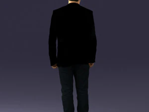 man in black jacket 0339 3D Model