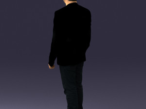 man in black jacket 0339 Model 3D