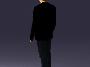 man in black jacket 0339 3D Model