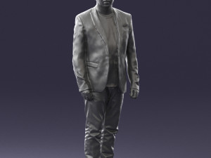 man in black jacket 0339 Model 3D