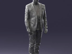 man in black jacket 0339 3D Model