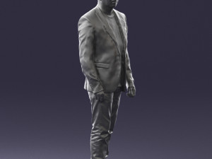man in black jacket 0339 Model 3D