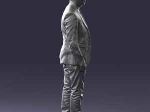 man in black jacket 0339 Model 3D