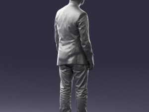 man in black jacket 0339 Model 3D