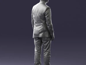 man in black jacket 0339 3D Model