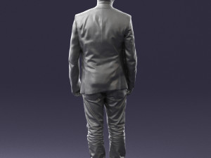 man in black jacket 0339 Model 3D