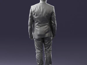 man in black jacket 0339 3D Model