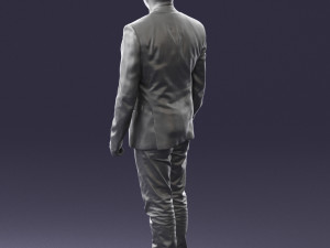 man in black jacket 0339 Model 3D