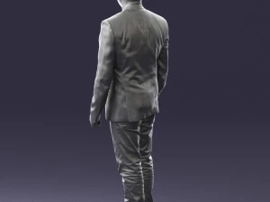 man in black jacket 0339 3D Model