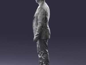 man in black jacket 0339 Model 3D